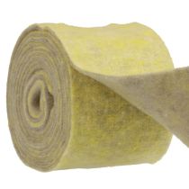 Produkt Wstążka filcowa wełniana wstążka doniczkowa wstążka ozdobna szaro-żółta 15cm 5m