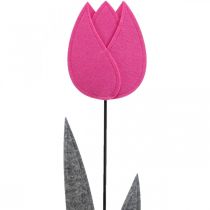 Filcowy kwiat filcowy kwiat dekoracyjny tulipan różowy wys. 68 cm