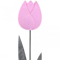 Filcowy kwiat filcowy kwiat dekoracyjny tulipan różowy Dekoracja stołu wys. 68 cm