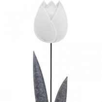 Filcowy kwiat filcowy kwiat deco biały tulipan W68cm