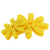 Zestaw filcowych kwiatów w kolorze żółtym 96szt.