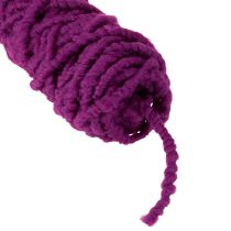 Produkt Puszysty wełniany sznurek Mirabell w kolorze fioletowym, 25 m, wstążka dekoracyjna do rękodzieła florystycznego