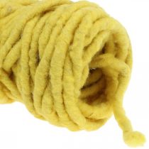 Produkt Sznurek filcowy z wełny owczej drut jutowy żółty L20m