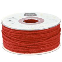 Produkt Sznurek filcowy wełniany sznurek wełniany knot czerwony 100m