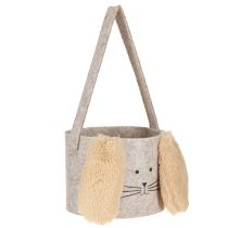Produkt Filcowa torba Królik Ozdoba Szaro-brązowa Ø13,5cm 3 szt