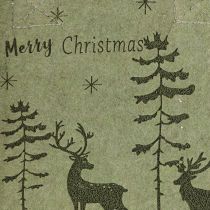 Produkt Torebka filcowa Merry Christmas mała z uchwytami Zielona 15×10cm