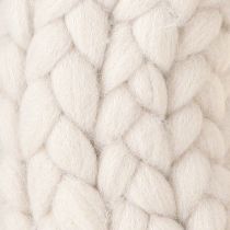 Produkt Wianek dekoracyjny z filcu wełnianego do zawieszenia w kolorze beżowym Ø30cm H4cm