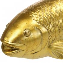 Dekoracyjna ryba do odłożenia, rybka rzeźba polyresin złota duża dł.25cm
