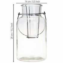 Produkt Latarnia dekoracyjna na butelkę szkło metal przezroczysty czarny Ø13cm
