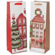 Produkt Torebka prezentowa w kształcie domku i choinki 36cm 2 szt.