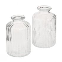 Produkt Wazon szklany mini wazony z dekorem retro wys. 9cm 4szt