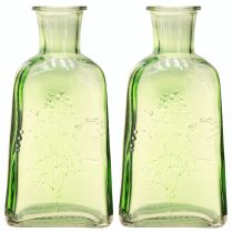 Produkt Wazon szklany wazon z motywem butelka szkło zielone wys. 19cm 2szt