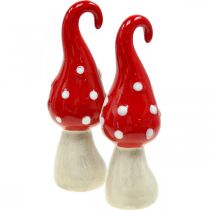 Produkt Muchomor ceramiczne grzyby ozdobne czerwone białe Ø5cm W15,5cm 2szt