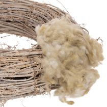 Produkt Naturalna beżowa wełna owcza, luzem, do prac rękodzielniczych i dekoracji, 250g