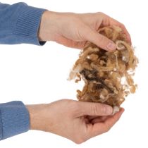 Produkt Wełna owcza brązowa melanżowa, wełna naturalna, luzem, do rękodzieła, 250g