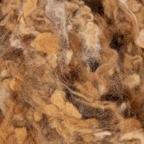 Produkt Wełna owcza brązowa melanżowa, wełna naturalna, luzem, do rękodzieła, 250g