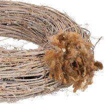 Produkt Wełna owcza brązowa melanżowa, wełna naturalna, luzem, do rękodzieła, 250g