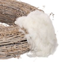 Produkt Luźna wełna owcza, wełna naturalna, biały melanż, uniwersalny, 250g