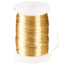 Produkt Drut florystyczny, drut mirtowy, drut dekoracyjny, złoty, 0,30 mm, 100 g, 3 sztuki, do rękodzieła, tworzenia biżuterii i dekoracji