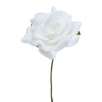 Produkt Róża piankowa Ø 7,5 cm biała 18 szt.