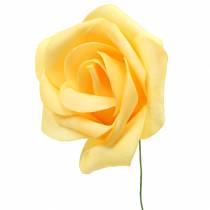 Produkt Piankowa róża żółta Ø15cm 4szt