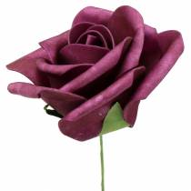 Produkt Róża piankowa Ø10cm fioletowa 8szt