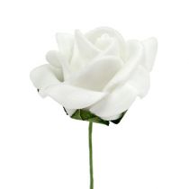 Produkt Róża piankowa Ø 3,5 cm biała 48 sztuk