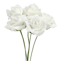Produkt Róża piankowa Ø4,5cm biała 36szt