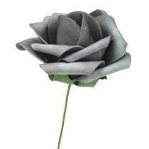 Róża piankowa Ø7,5 cm różne kolory 18 sztuk