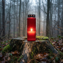 Produkt Motyw pokrywki świecy nagrobnej kwiat czerwony czarny 10 dni W27cm