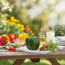 Produkt Deco pieprz zielony manekin do jedzenia warzywo wys. 10cm