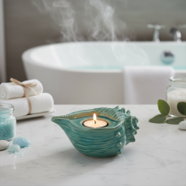 Produkt Podgrzewacz muszla dekoracyjna świeca stołowa łazienka salon 16cm