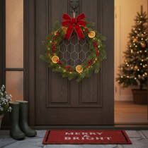 Produkt Dekoracyjne metalowe kółka wiszące z rafii, Ø20 cm, 4 sztuki, dekoracja ścienna w stylu boho, dekoracja okna