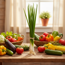 Produkt Sztuczna szczypiorek warzywa ozdobne dł. 30cm 4 szt.