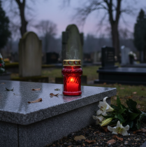 Produkt Znicz nagrobny do jesiennej dekoracji grobu na Wszystkich Świętych i Niedzielę Zmarłych, 13 cm, 8 sztuk