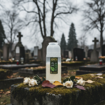 Produkt Znicz grobowy biały, olej roślinny ICP, czas palenia 4 dni, wys. 20 cm