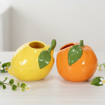 Produkt Wazon cytrusowy, pomarańcza i cytryna, jako ekstrawagancki dodatek do domu, letnia dekoracja, 10 cm, 2 sztuki