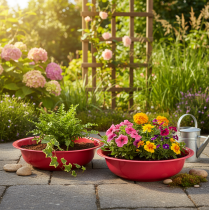 Produkt Doniczka okrągła do stylowej dekoracji wnętrz i ogrodu, 29 cm, 2 sztuki