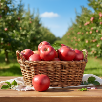 Produkt Dekoracyjne czerwone jabłko, sztuczny owoc, Real Touch, 9 cm