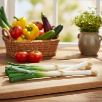 Produkt Warzywa dekoracyjne dymka zielona biała Ø1cm dł.28cm 3 szt