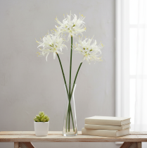 Produkt Nerine Guernsey Lilia Sztuczny kwiat Biały Żółty Ø15cm D65cm