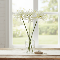 Produkt Nerine Guernsey Lilia Sztuczny kwiat Biały Żółty Ø15cm D65cm