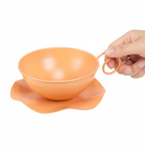 Produkt Kubek dekoracyjny Ø16cm H9cm z metalową płytką, pomarańczowy, 2 sztuki