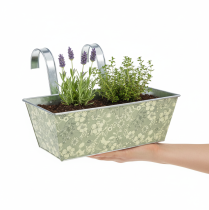 Produkt Skrzynka na kwiaty z uchwytem, balkon, metalowa, 35x15cm, wys. 13cm