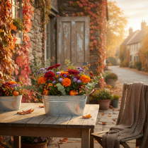 Produkt Misa na kwiaty z uchwytami, misa dekoracyjna, metal, 17,5×12×9 cm