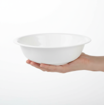 Produkt Miska metalowa, biała, wygląd emalii, Ø36cm, wys.9,5cm