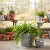 Produkt Metalowa doniczka dekoracyjna w stylu vintage, Ø22 cm, wys. 20 cm