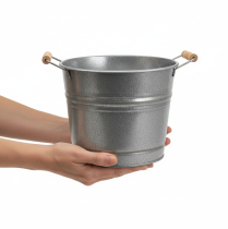 Produkt Metalowa doniczka dekoracyjna w stylu vintage, Ø22 cm, wys. 20 cm