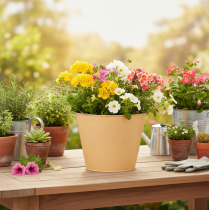 Produkt Doniczka metalowa, pastelowa pomarańczowa, Ø20cm H16cm