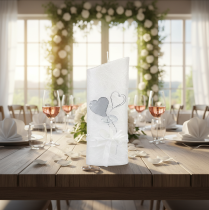 Produkt Świeca ślubna, srebrna świeca ślubna, biała świeca 220/85mm